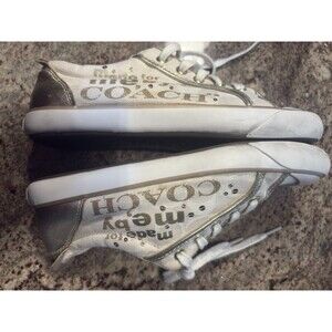 COACH BARRETT Signature Lace-Up Fashion Sneakers Tennis Shoes Women's Sz 7 B